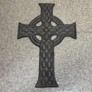 Cast Iron Celtic Knot Cross Wall Decor Rustic Antique Style